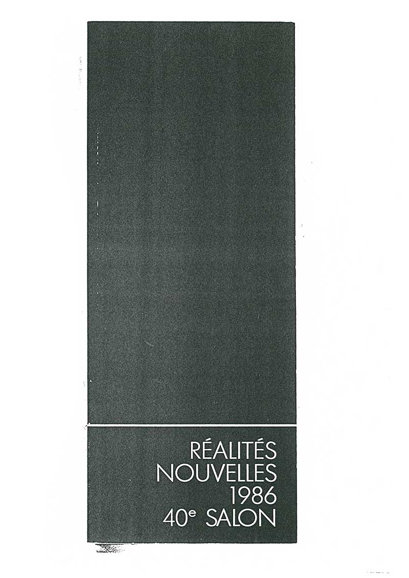 《Réalités Nouvelles 1986 40e Salon》 도록 중 이응노 수록 부분