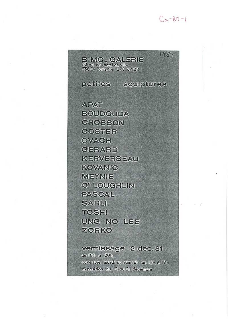 《petites sculptures》 포스터