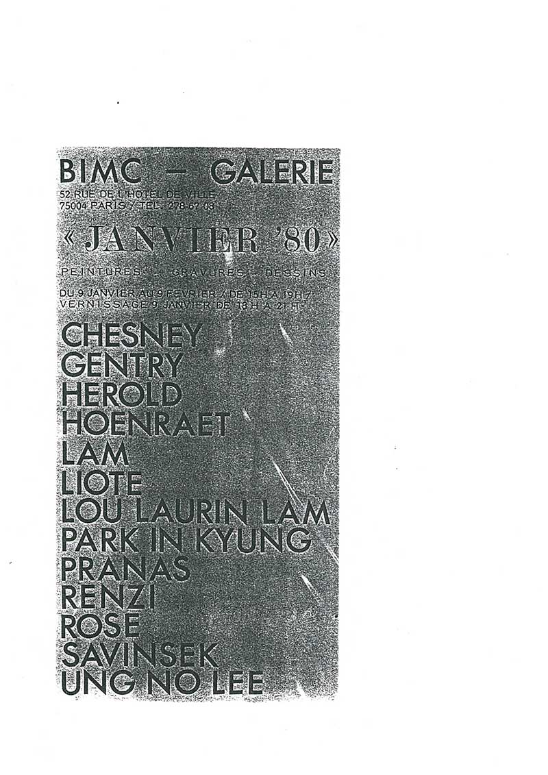 《Janvier '80》 포스터