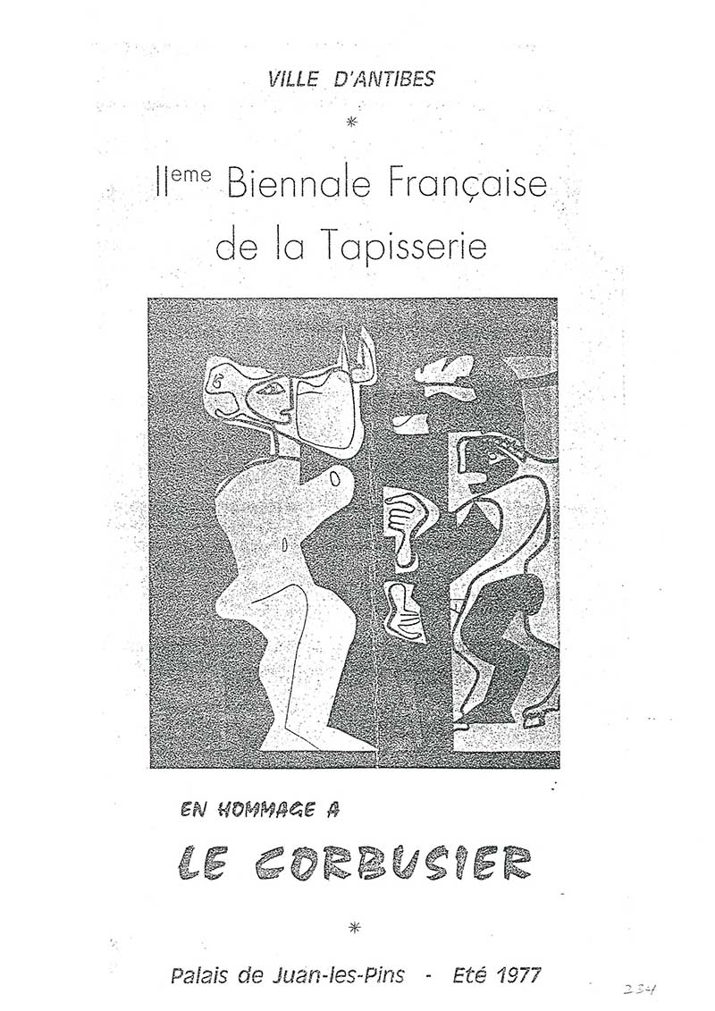 《IIeme Biennale Francaise de la Tapisserie》 도록 중 이응노 수록 부분