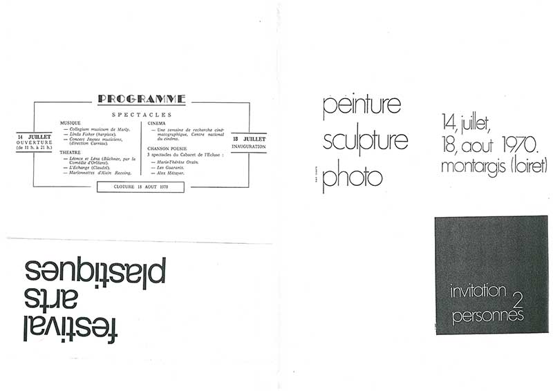 《Festival arts plastiques》 초대장