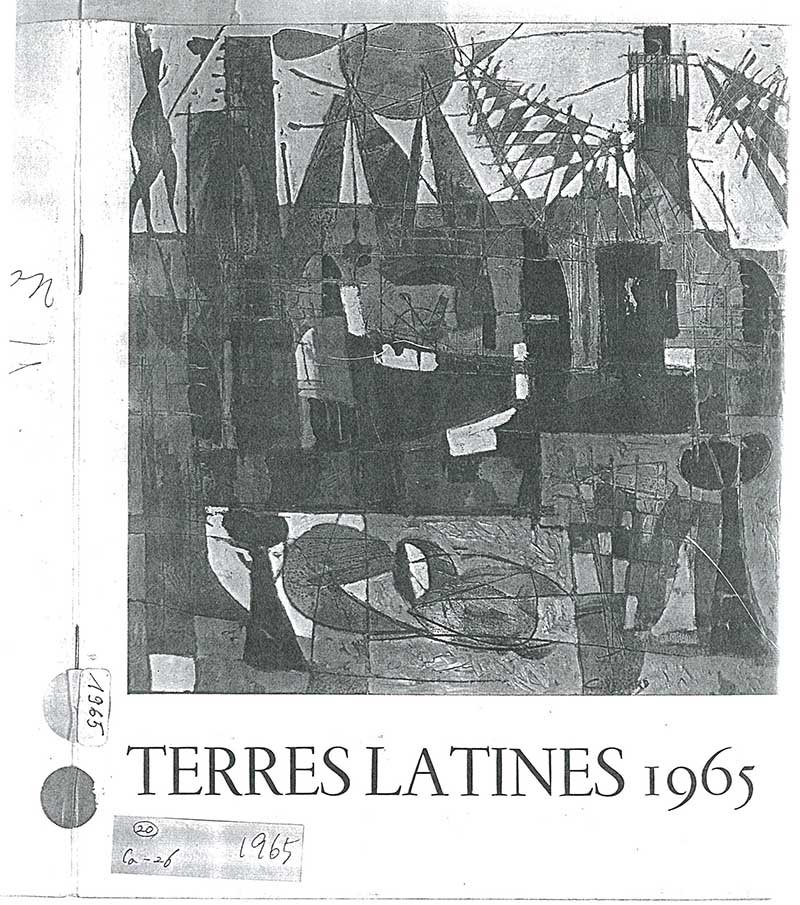 《Terres Latines 1965》 브로슈어 중 이응노 수록 부분